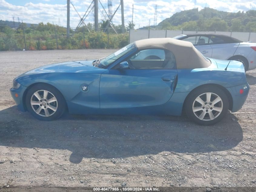 2005 BMW Z4 2.5I VIN: 4USBT33505LR71573 Lot: 40477985