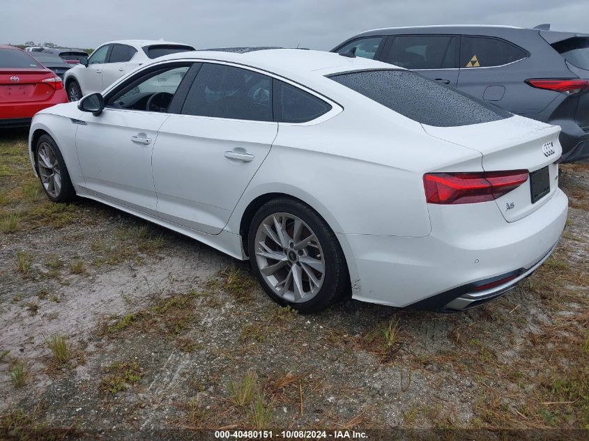 2022 Audi A5 Sportback Premium Plus 40 Tfsi Quattro S Tronic VIN: WAUCBCF50NA004222 Lot: 40480151