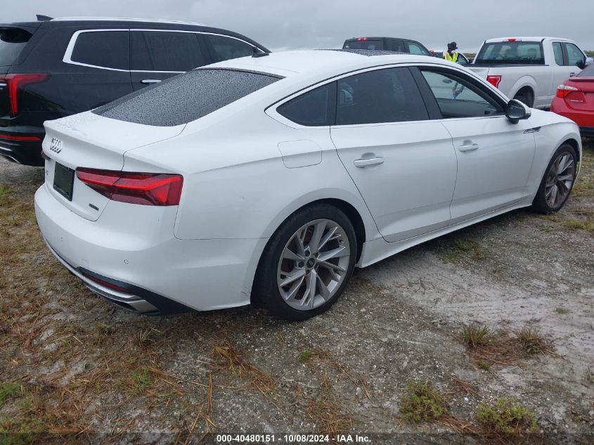 2022 Audi A5 Sportback Premium Plus 40 Tfsi Quattro S Tronic VIN: WAUCBCF50NA004222 Lot: 40480151