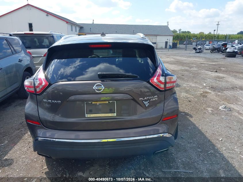 2015 Nissan Murano Platinum VIN: 5N1AZ2MH2FN211715 Lot: 40490673