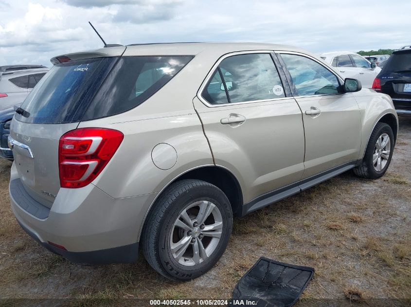 2016 Chevrolet Equinox Ls VIN: 2GNALBEK1G1146284 Lot: 40502545