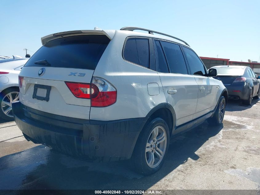 2005 BMW X3 3.0I VIN: WBXPA93495WD16117 Lot: 40502848