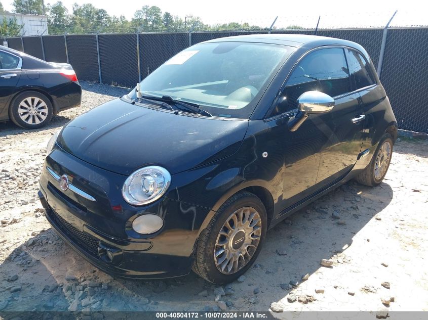 2015 Fiat 500 Lounge VIN: 3C3CFFCR2FT598746 Lot: 40504172