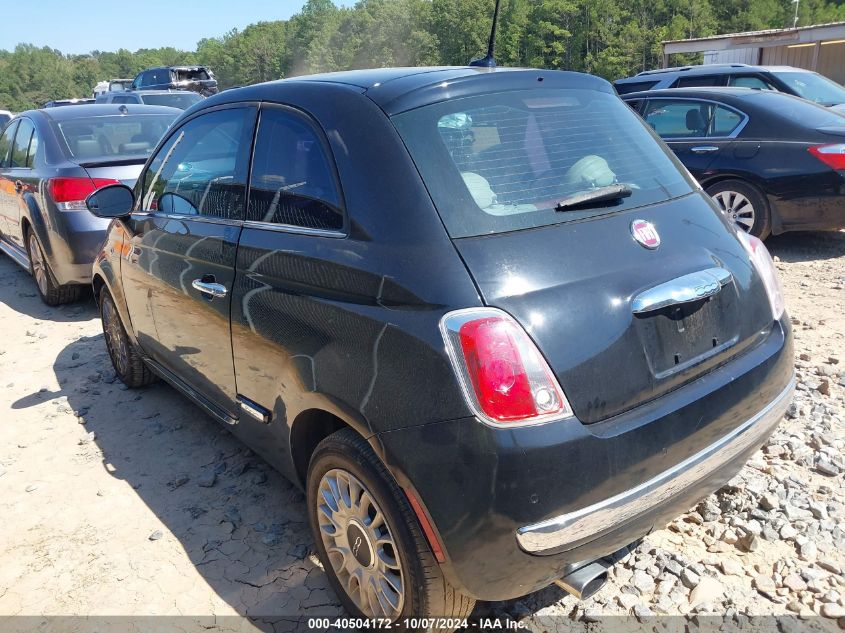 2015 Fiat 500 Lounge VIN: 3C3CFFCR2FT598746 Lot: 40504172