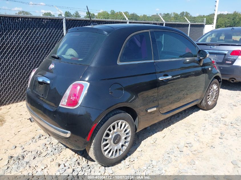 2015 Fiat 500 Lounge VIN: 3C3CFFCR2FT598746 Lot: 40504172