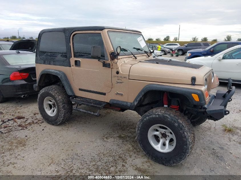 2000 Jeep Wrangler / Tj Sport VIN: 1J4FA49S5YP738330 Lot: 40504663