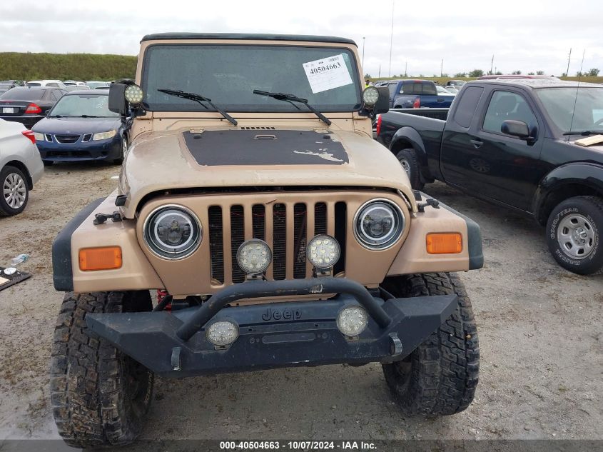 2000 Jeep Wrangler / Tj Sport VIN: 1J4FA49S5YP738330 Lot: 40504663