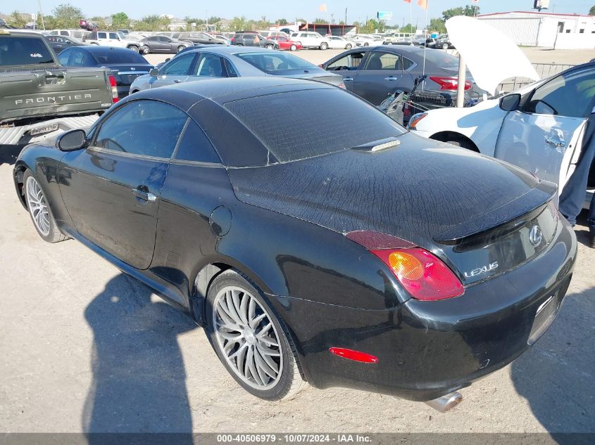 2005 Lexus Sc 430 VIN: JTHFN48Y850069781 Lot: 40506979