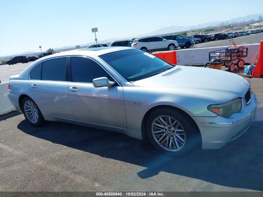 2003 BMW 745Li VIN: WBAGN63403DS43559 Lot: 40508040