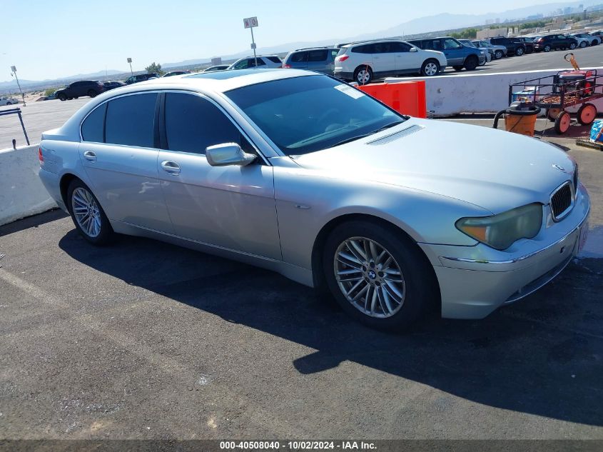 2003 BMW 745Li VIN: WBAGN63403DS43559 Lot: 40508040