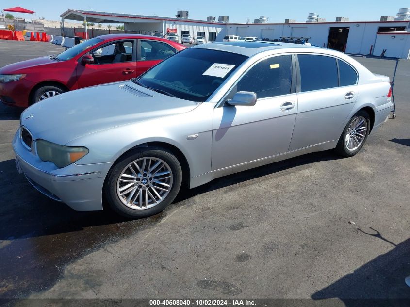 2003 BMW 745Li VIN: WBAGN63403DS43559 Lot: 40508040