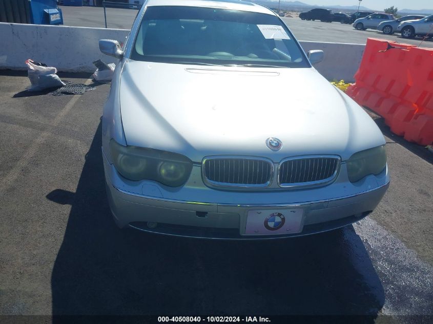 2003 BMW 745Li VIN: WBAGN63403DS43559 Lot: 40508040