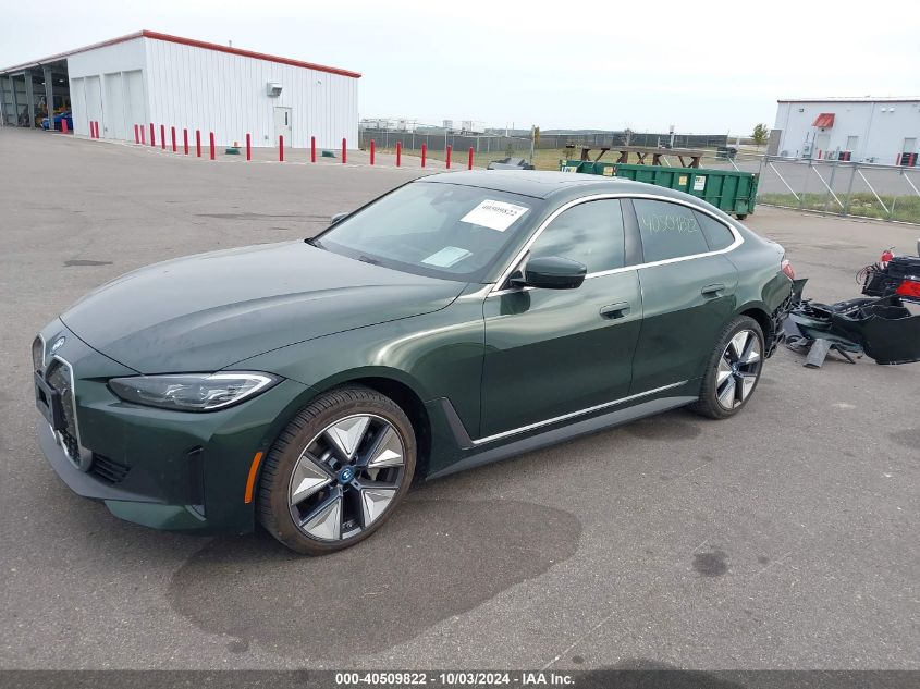 2023 BMW I4 Edrive35 VIN: WBY43AW03PFP52867 Lot: 40509822