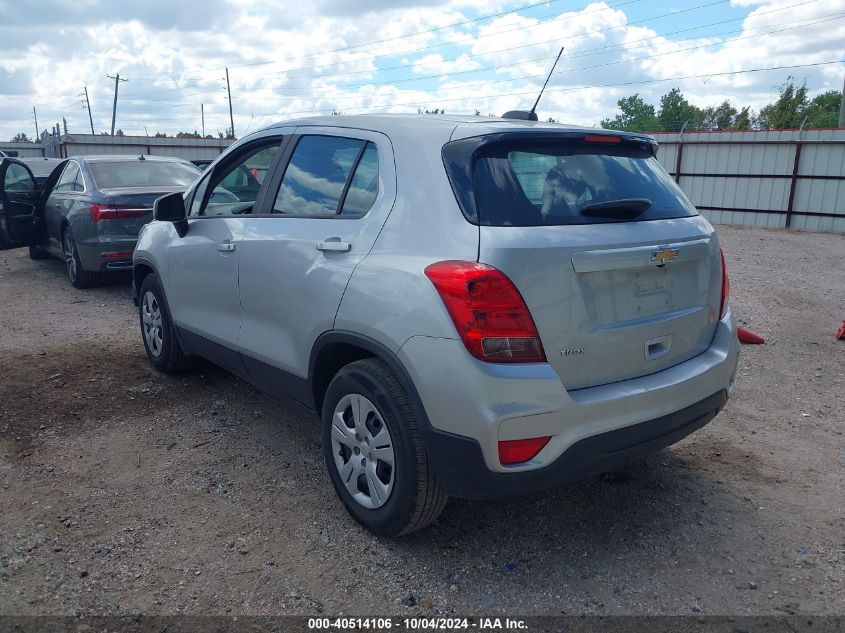 2017 Chevrolet Trax Ls VIN: 3GNCJKSB8HL188387 Lot: 40514106