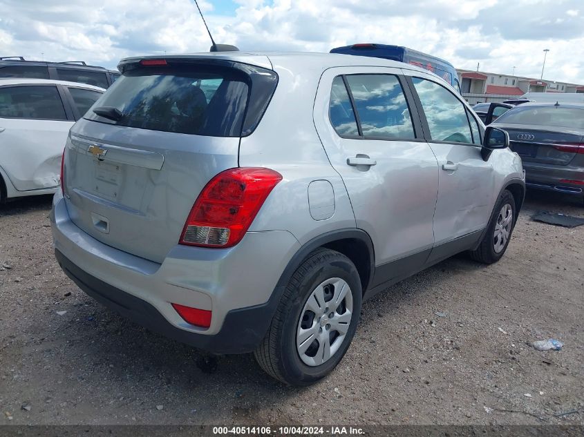 2017 Chevrolet Trax Ls VIN: 3GNCJKSB8HL188387 Lot: 40514106