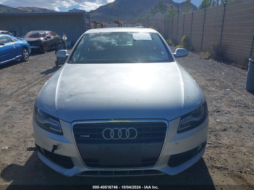 2011 Audi A4 2.0T Premium VIN: WAUFFAFL7BN051837 Lot: 40516746