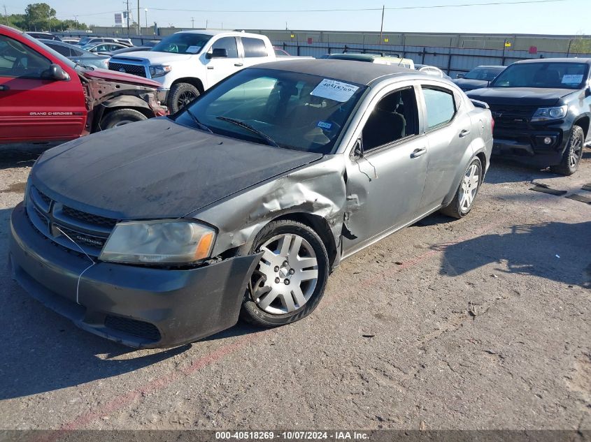 2012 Dodge Avenger Se VIN: 1C3CDZAB9CN122700 Lot: 40518269