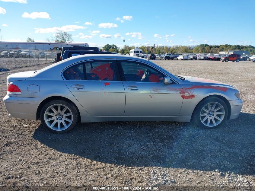 2005 BMW 745I VIN: WBAGL63525DP74490 Lot: 40518651