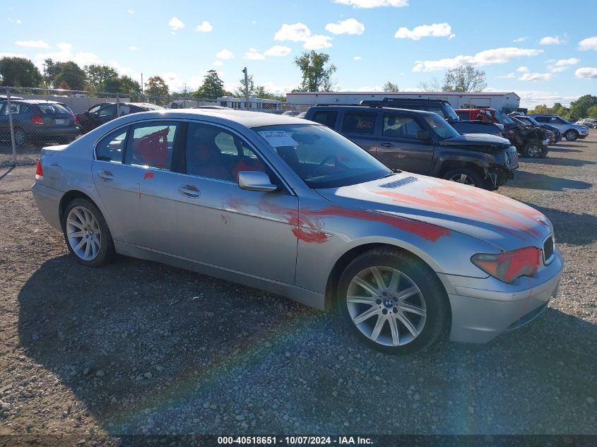 2005 BMW 745I VIN: WBAGL63525DP74490 Lot: 40518651