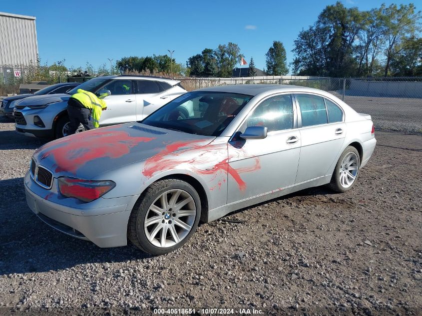 2005 BMW 745I VIN: WBAGL63525DP74490 Lot: 40518651