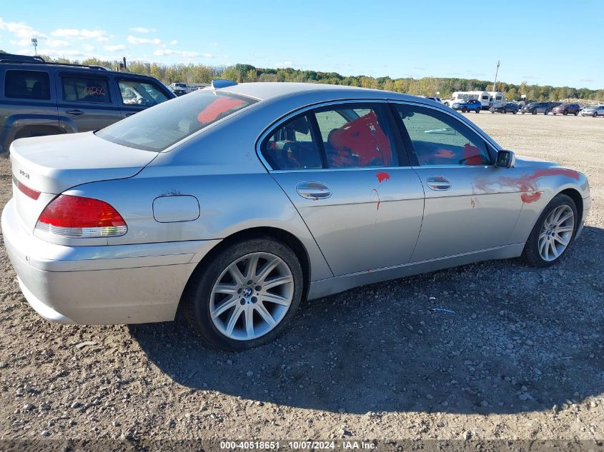 2005 BMW 745I VIN: WBAGL63525DP74490 Lot: 40518651