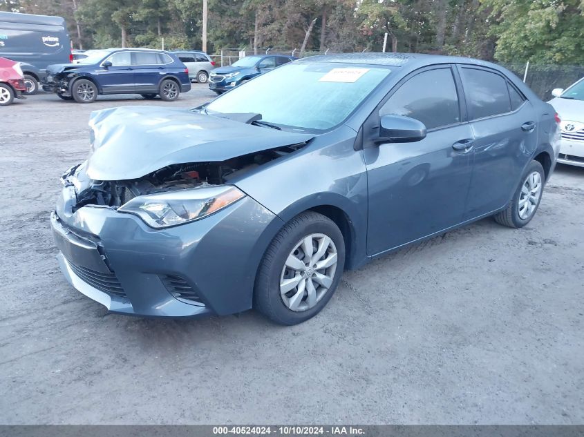 2016 Toyota Corolla L/Le/Le Pls/Prm/S/S Pls VIN: 2T1BURHE1GC707545 Lot: 40524024