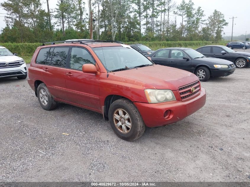 2003 Toyota Highlander VIN: JTEGD21A030065985 Lot: 40529672