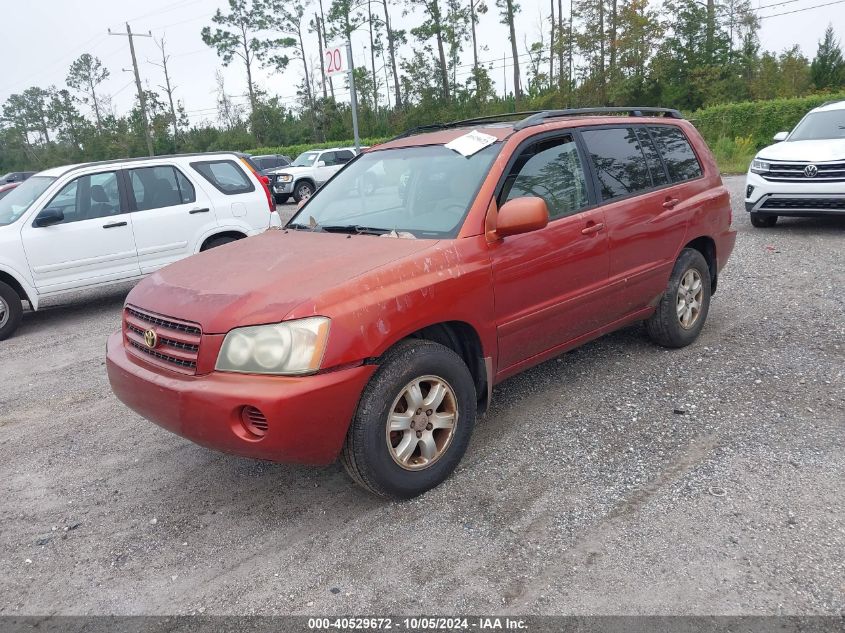 2003 Toyota Highlander VIN: JTEGD21A030065985 Lot: 40529672