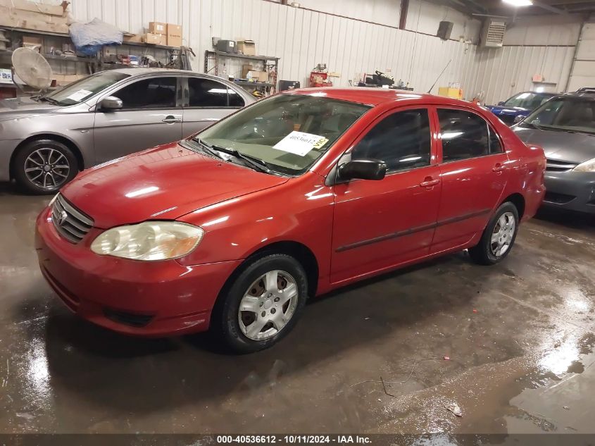 2003 Toyota Corolla Ce VIN: JTDBR32E630038054 Lot: 40536612