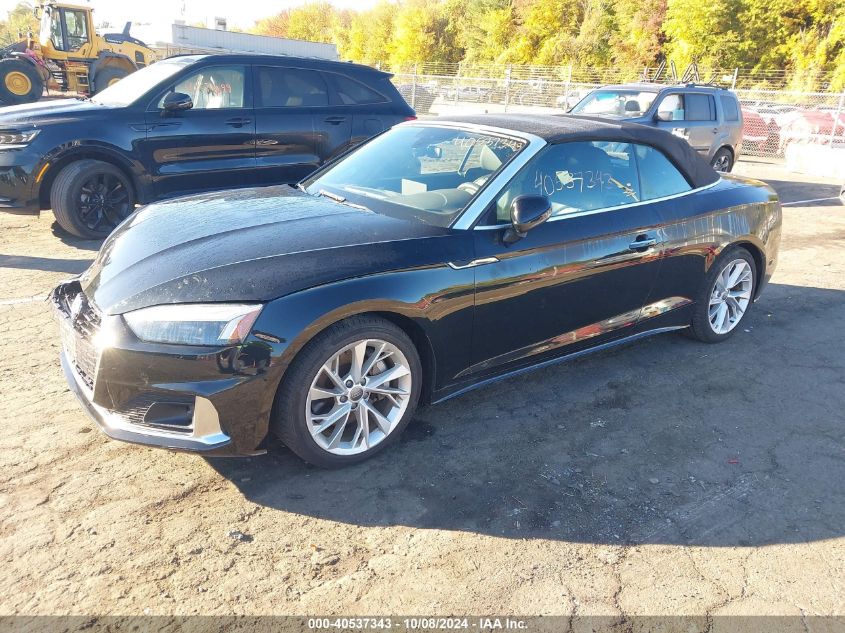 2020 Audi A5 Cabriolet Premium Plus 45 Tfsi Quattro S Tronic VIN: WAUWNGF59LN004303 Lot: 40537343