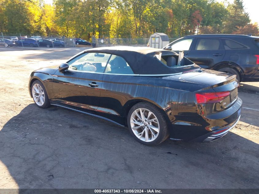 2020 Audi A5 Cabriolet Premium Plus 45 Tfsi Quattro S Tronic VIN: WAUWNGF59LN004303 Lot: 40537343