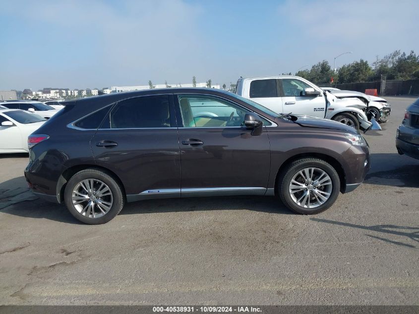 2013 Lexus Rx 450H 450 VIN: JTJZB1BA0D2408924 Lot: 40538931