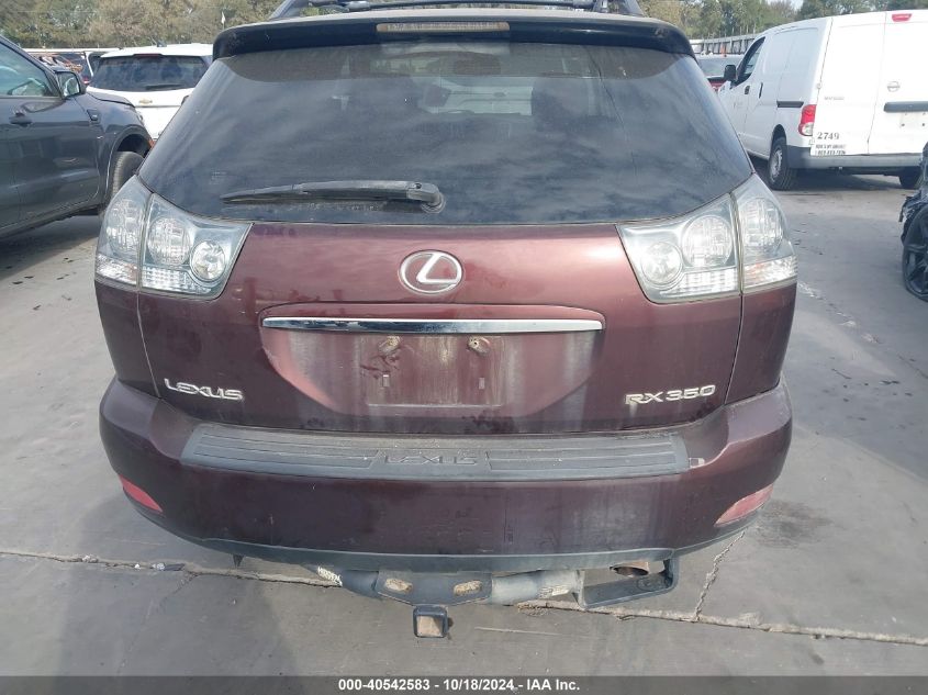 2008 Lexus Rx 350 VIN: JTJGK31U080013836 Lot: 40542583