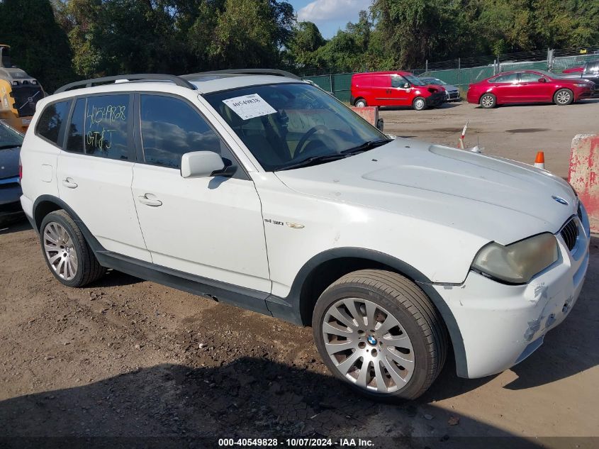 2007 BMW X3 3.0Si VIN: WBXPC93417WF24327 Lot: 40549828