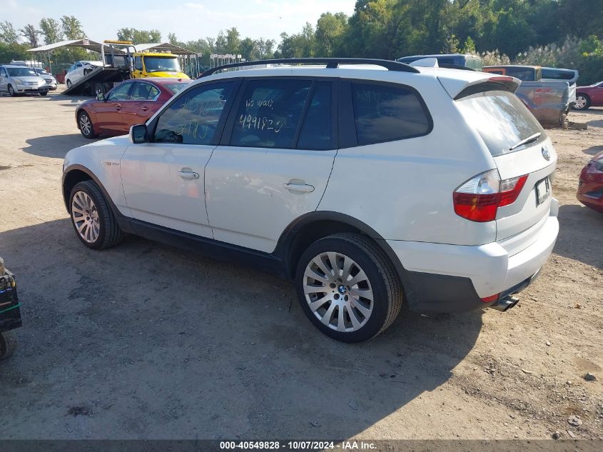 2007 BMW X3 3.0Si VIN: WBXPC93417WF24327 Lot: 40549828