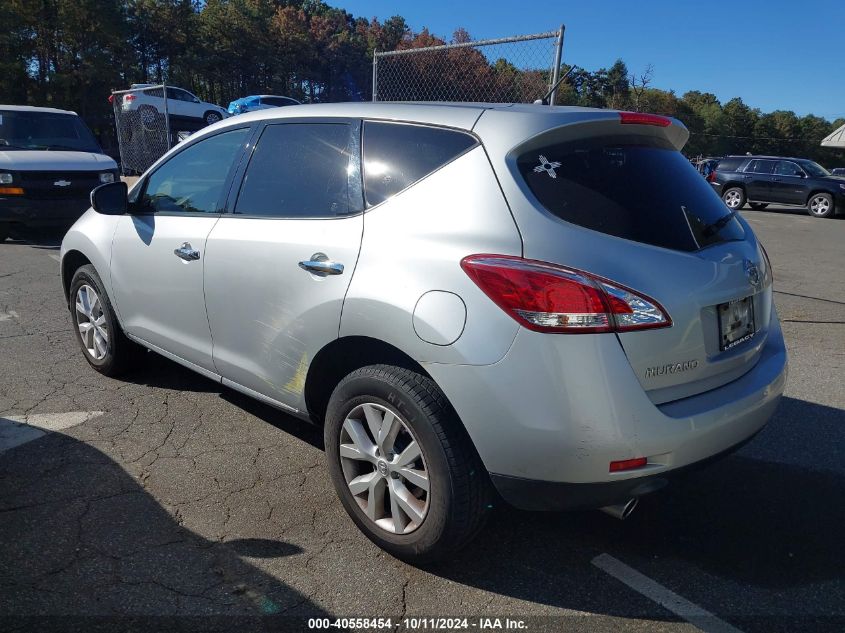 2012 Nissan Murano S/Sl/Le VIN: JN8AZ1MW9CW239938 Lot: 40558454