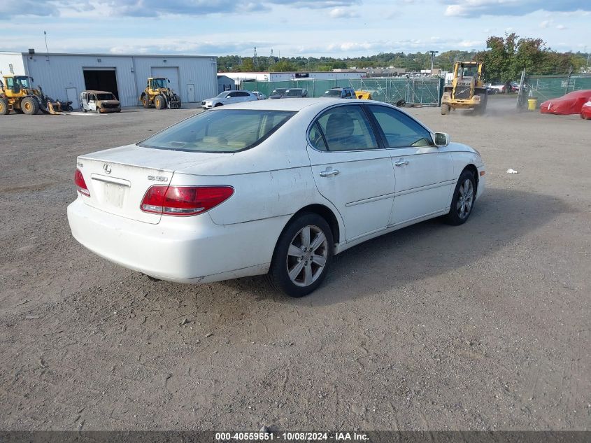 2005 Lexus Es 330 VIN: JTHBA30G755060502 Lot: 40559651