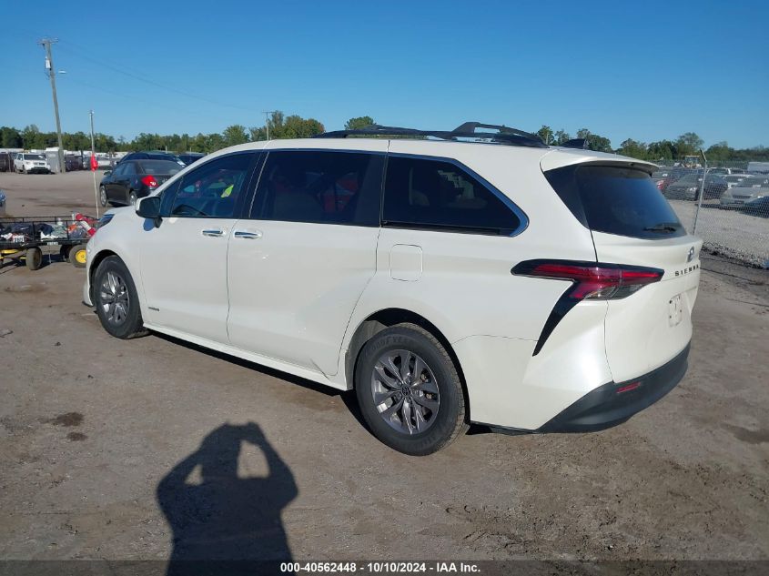 2021 Toyota Sienna Xle VIN: 5TDYRKEC5MS062763 Lot: 40562448