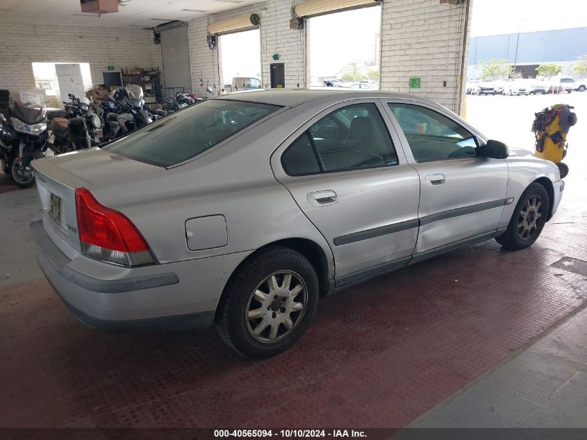 2002 Volvo S60 2.4 VIN: YV1RS61R222113161 Lot: 40565094