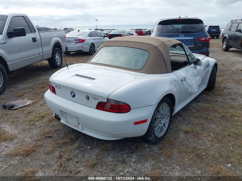 2000 BMW Z3 2.8 VIN: 4USCH3348YLF42640 Lot: 40565752