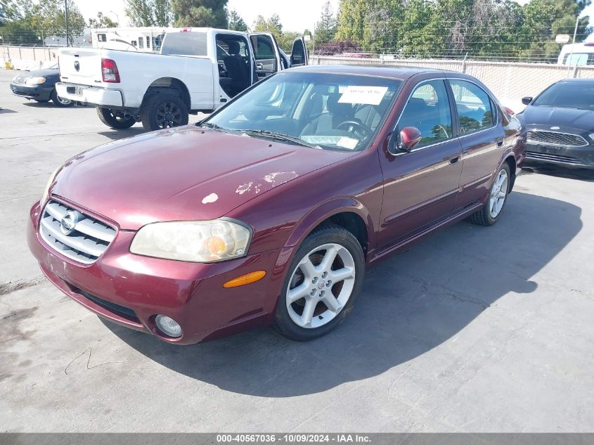 2002 Nissan Maxima Gle/Gxe/Se VIN: JN1DA31DX2T411993 Lot: 40567036