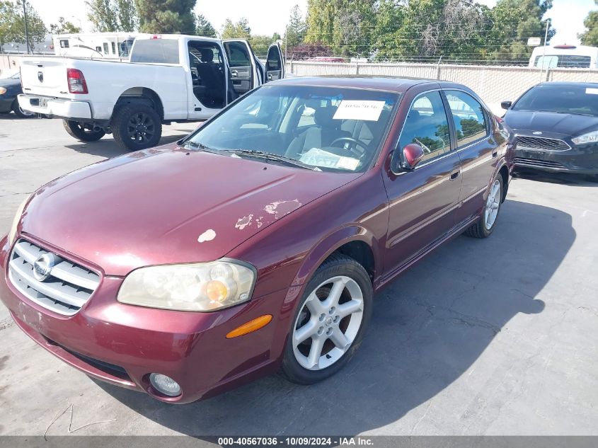 2002 Nissan Maxima Gle/Gxe/Se VIN: JN1DA31DX2T411993 Lot: 40567036