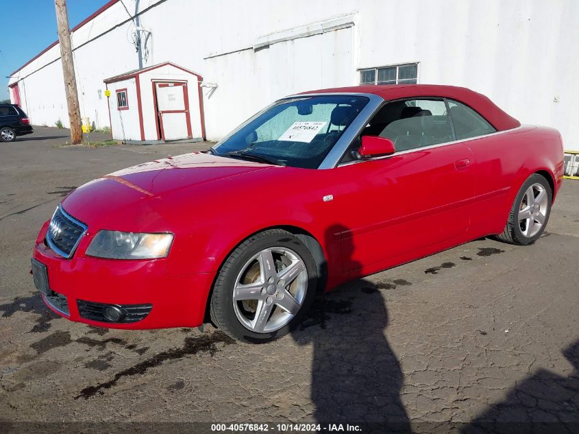 2003 Audi A4 1.8T VIN: WAUAC48H53K019212 Lot: 40576842