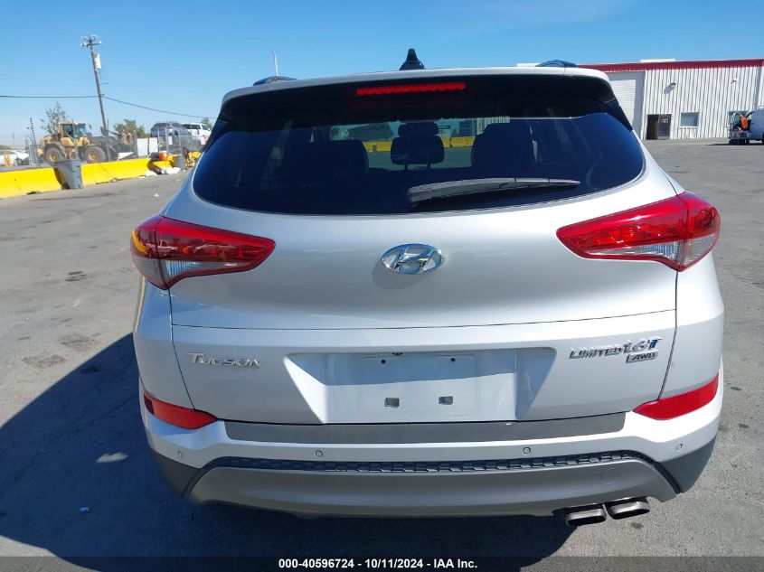 2016 Hyundai Tucson Limited VIN: KM8J3CA26GU267574 Lot: 40596724