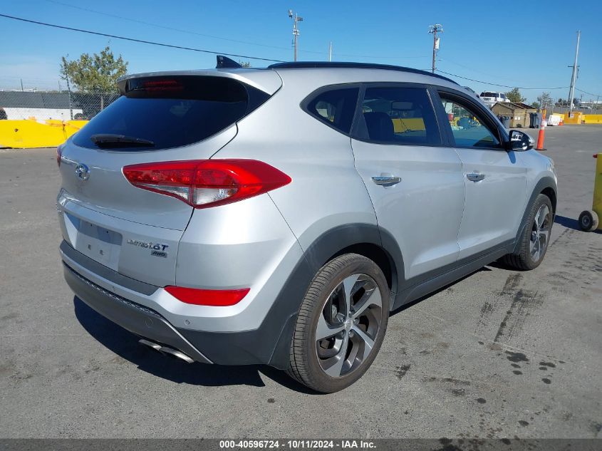 2016 Hyundai Tucson Limited VIN: KM8J3CA26GU267574 Lot: 40596724