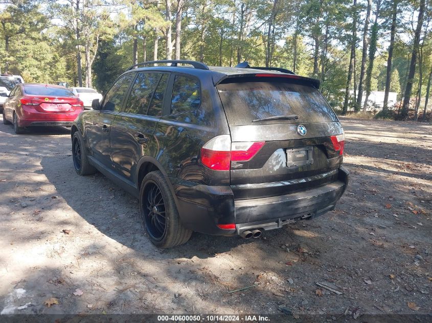 2008 BMW X3 3.0Si VIN: WBXPC93478WJ18387 Lot: 40600050