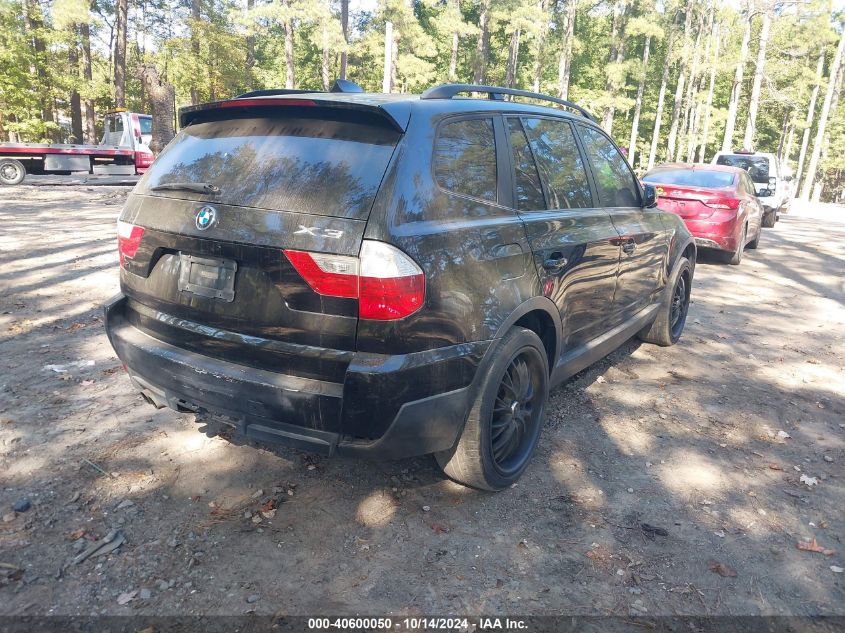 2008 BMW X3 3.0Si VIN: WBXPC93478WJ18387 Lot: 40600050