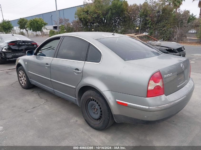 2003 Volkswagen Passat Gls VIN: WVWPD63B93P189892 Lot: 40603398