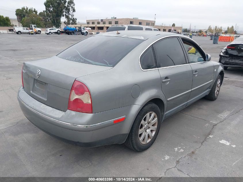 2003 Volkswagen Passat Gls VIN: WVWPD63B93P189892 Lot: 40603398