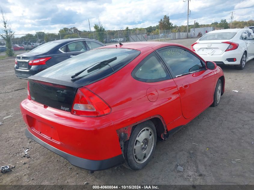 2002 Honda Insight Cvt VIN: JHMZE14762T001448 Lot: 40608044